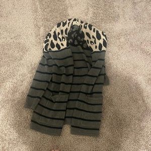 Leopard print and gray cardigan- Size S